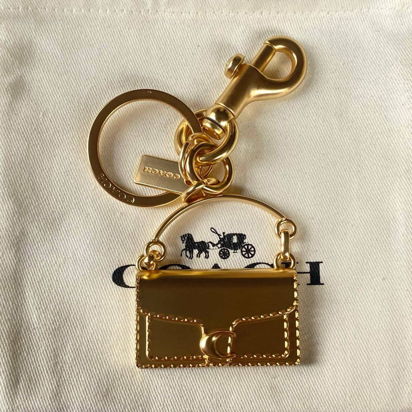 Coach tabby bag charm keychain