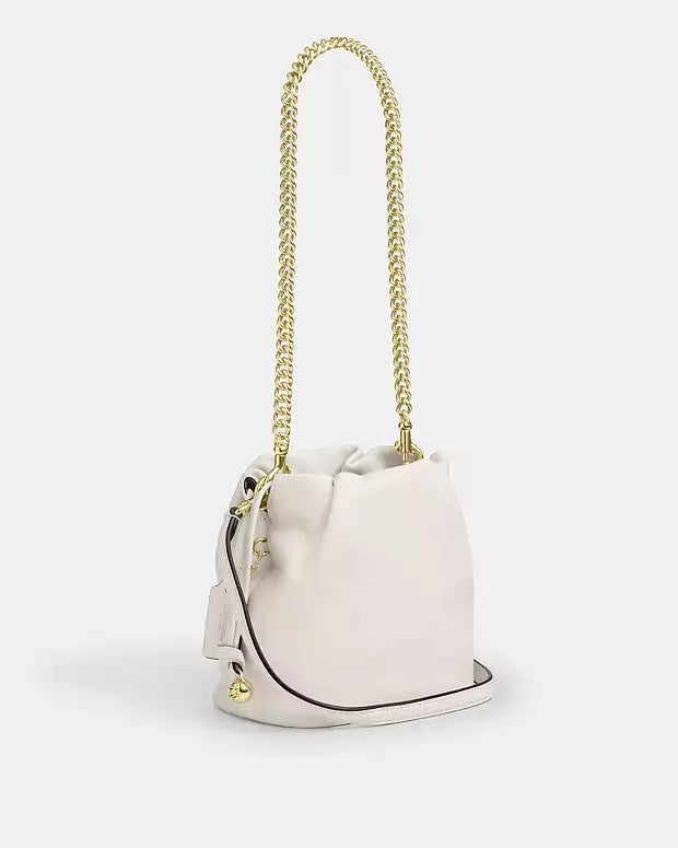 FAYE MINI DRAWSTRING BAG WITH RUCHING