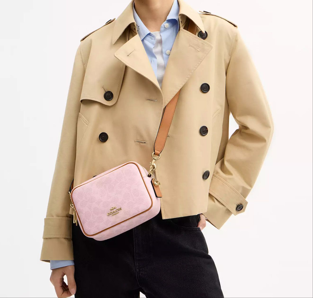 mini jamie camera bag in signature canvas