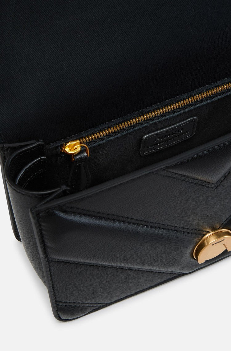 Love Bag mini chevron-quilted nappa leather crossbody bag14×22