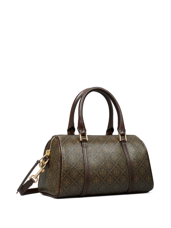 TORY BURCH Mini T Monogram Coated Barrel Bag