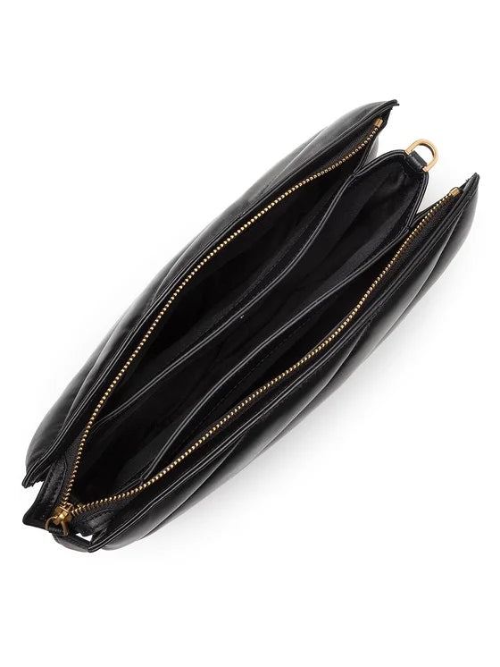 Leather messenger bag TWINS