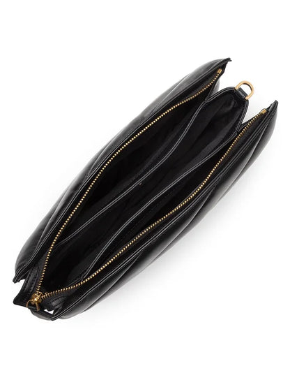 Leather messenger bag TWINS