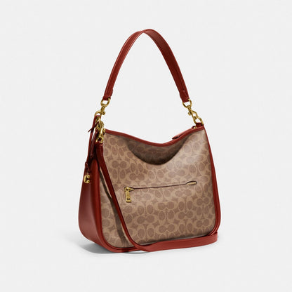 Coach Cary Shoulder Bag with Signature Canvas and Mixed