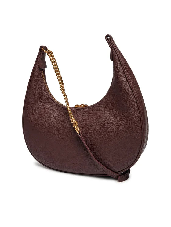 Leather hobo BRIOCHE