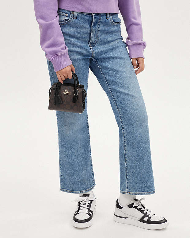 Coach Andrea Mini Carryall In Signature Canvas