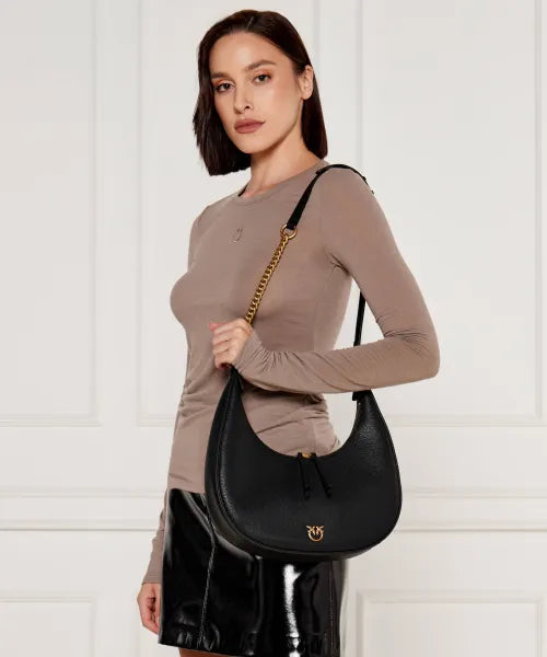 Leather hobo BRIOCHE