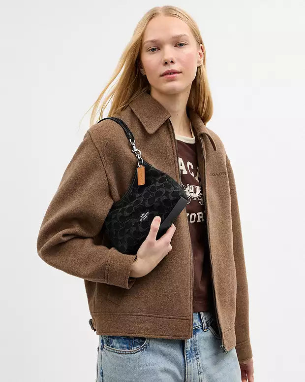Laurel Small Shoulder Bag In Signature Denim