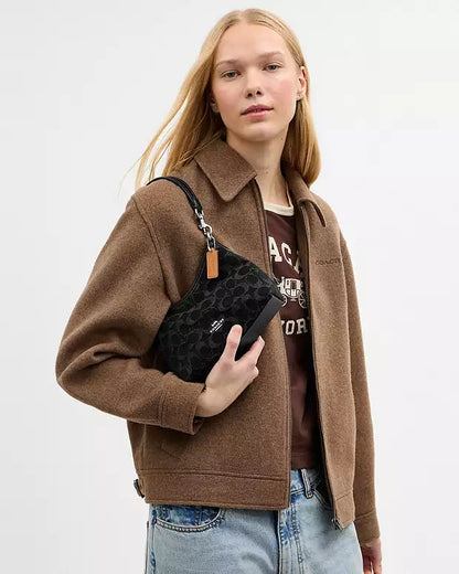 Laurel Small Shoulder Bag In Signature Denim