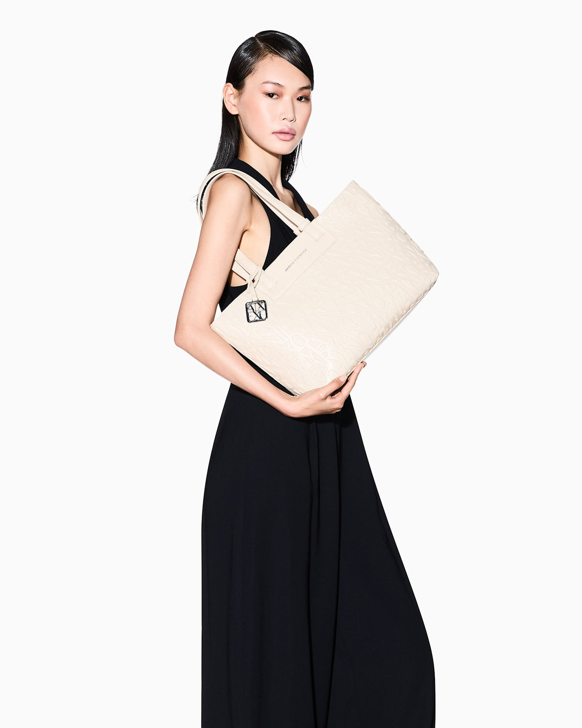 Armani Exchange 

Shopping Bag Shopping with
 coated exterior
