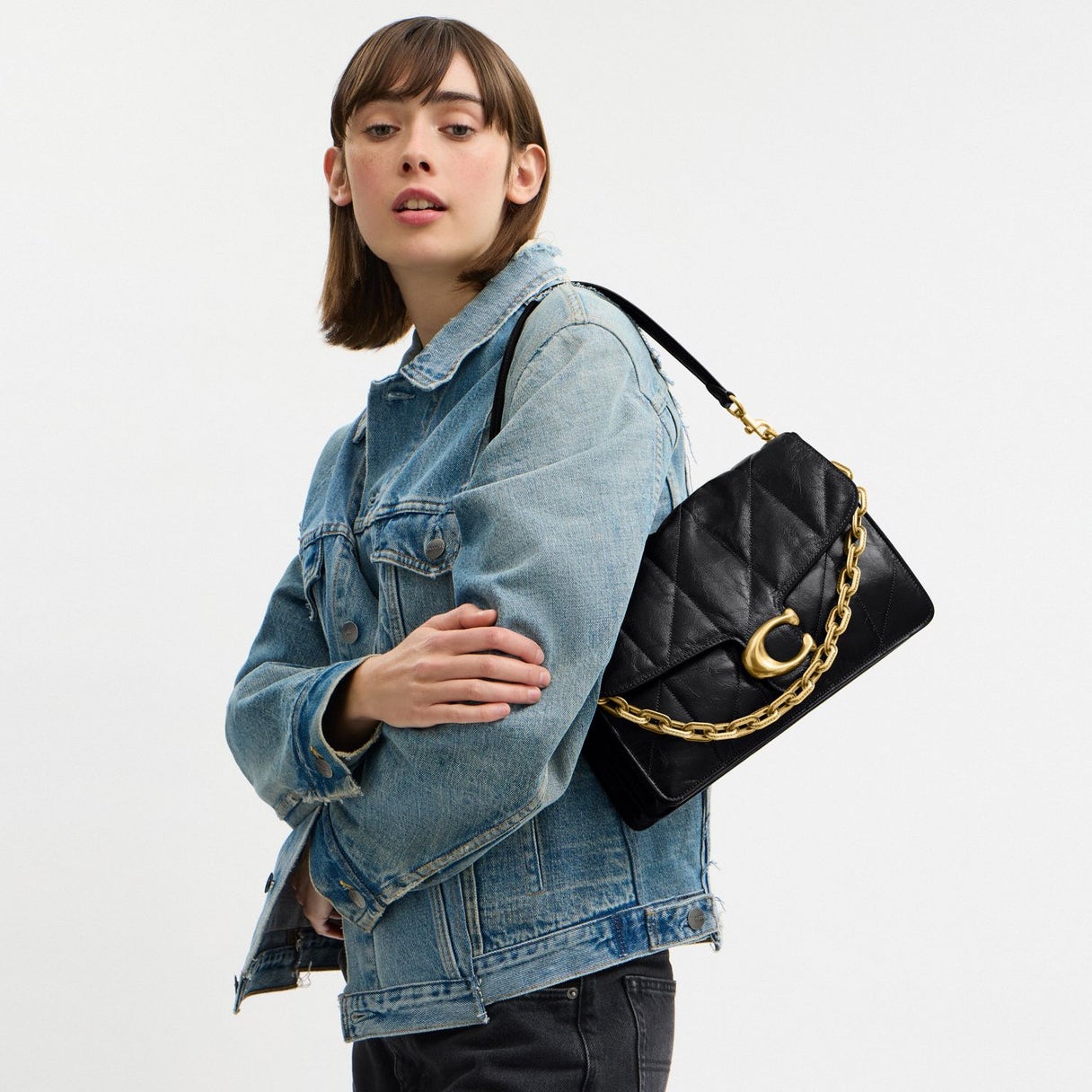 Chain Tabby Shoulder Bag 30 With Quilting