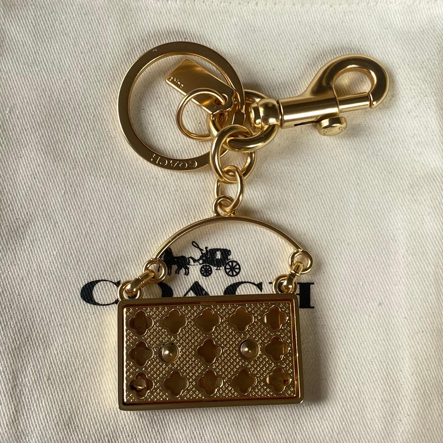 Coach tabby bag charm keychain
