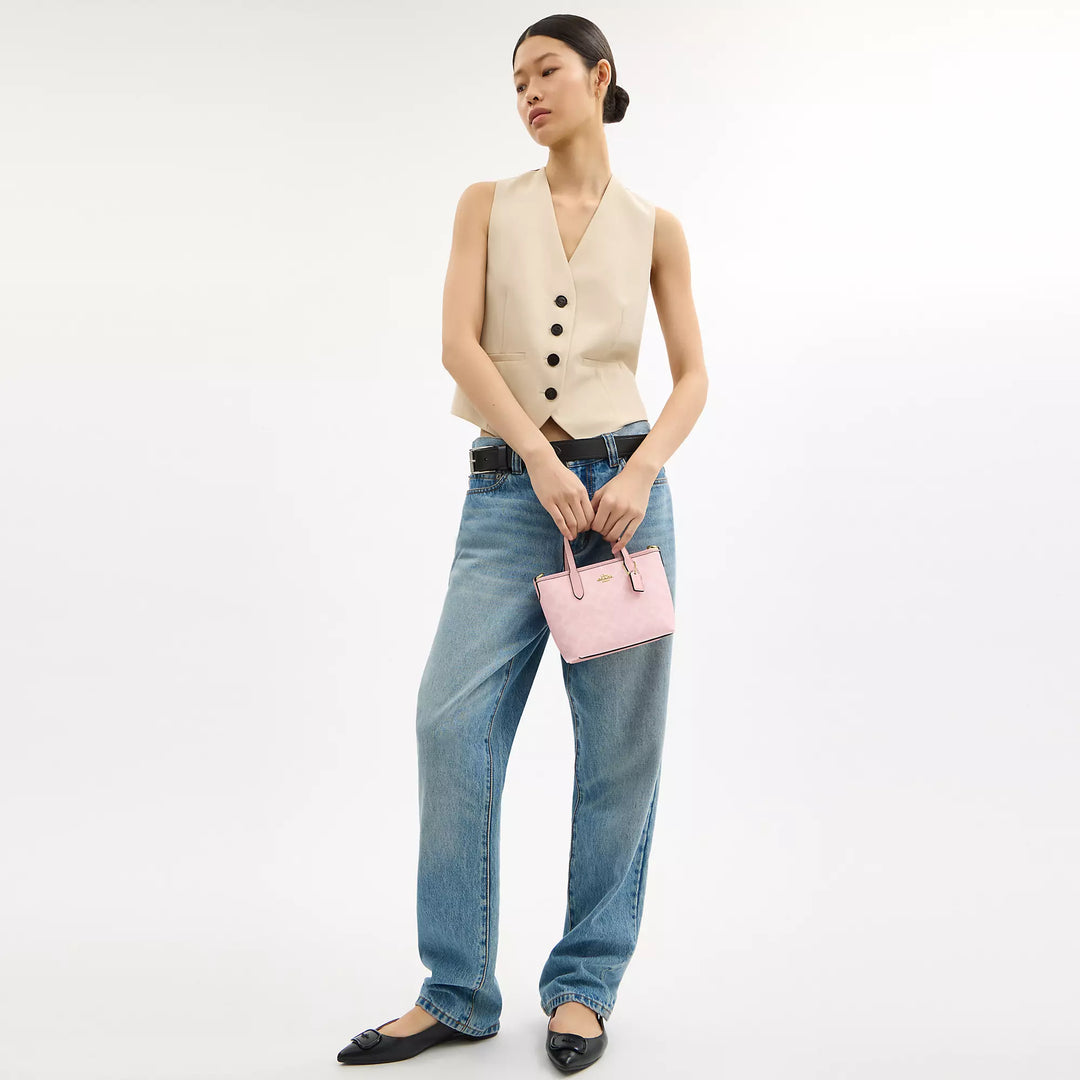 city mini tote bag in signature