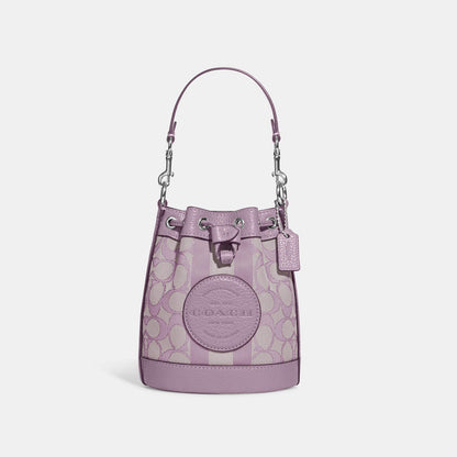 Coach Dempsey Small Bucket Bag in Signature Jacquard Marble