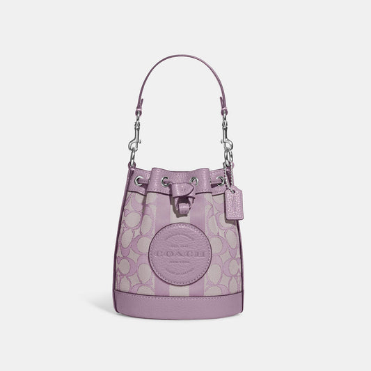 Coach Dempsey Small Bucket Bag in Signature Jacquard Marble