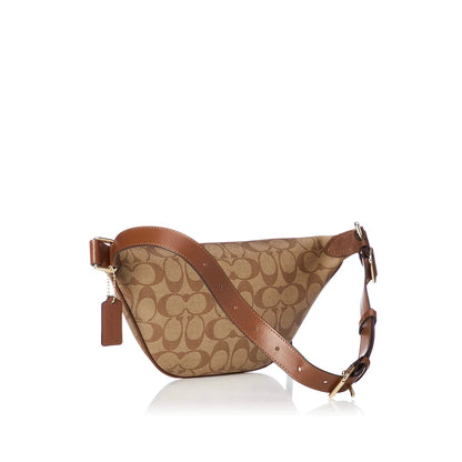 Coach Brown Signature Coated Canvas Belt Bag