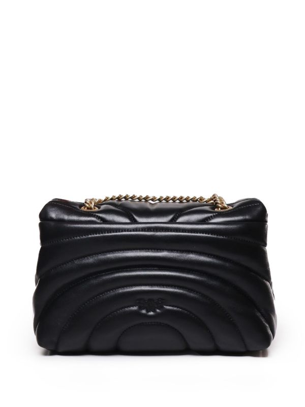 Love Puff Butterfly-quilt Crossbody Bag in Leather