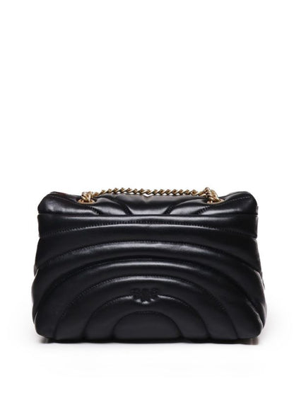 Love Puff Butterfly-quilt Crossbody Bag in Leather