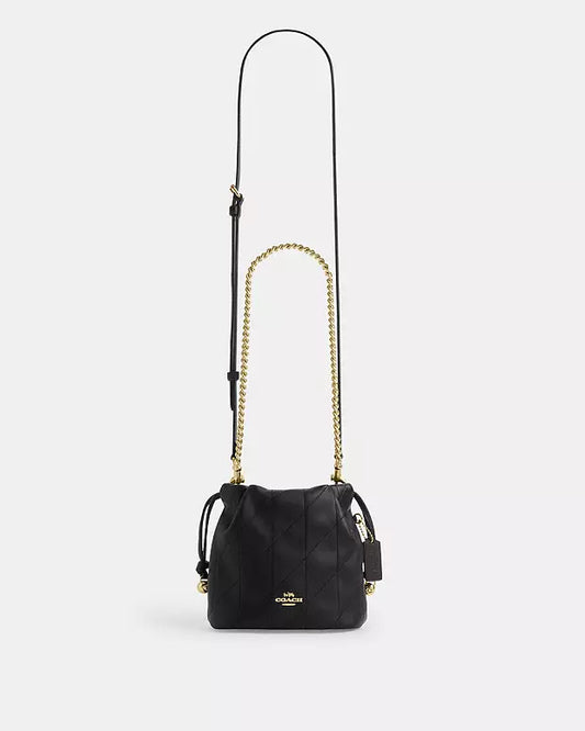 FAYE MINI DRAWSTRING BAG WITH RUCHING
