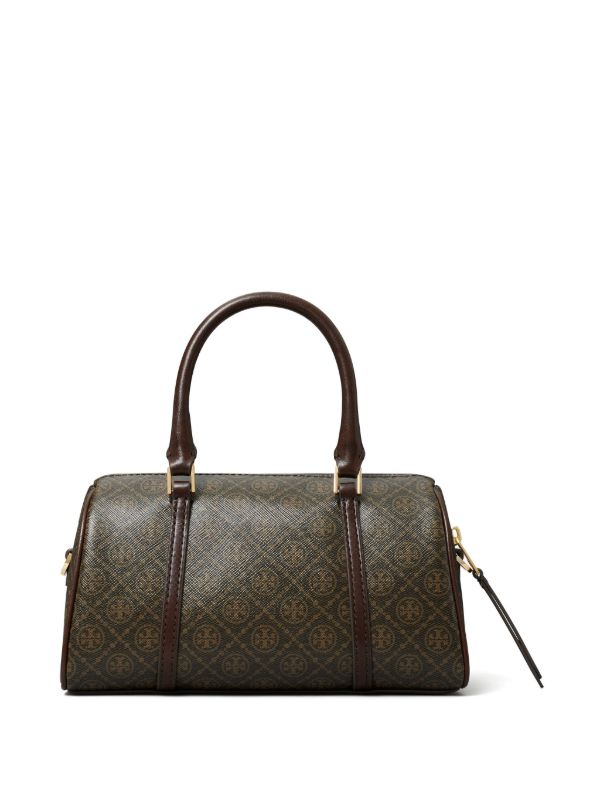 TORY BURCH Mini T Monogram Coated Barrel Bag