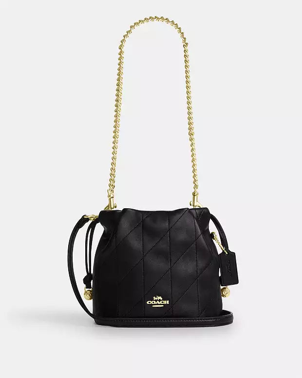 FAYE MINI DRAWSTRING BAG WITH RUCHING
