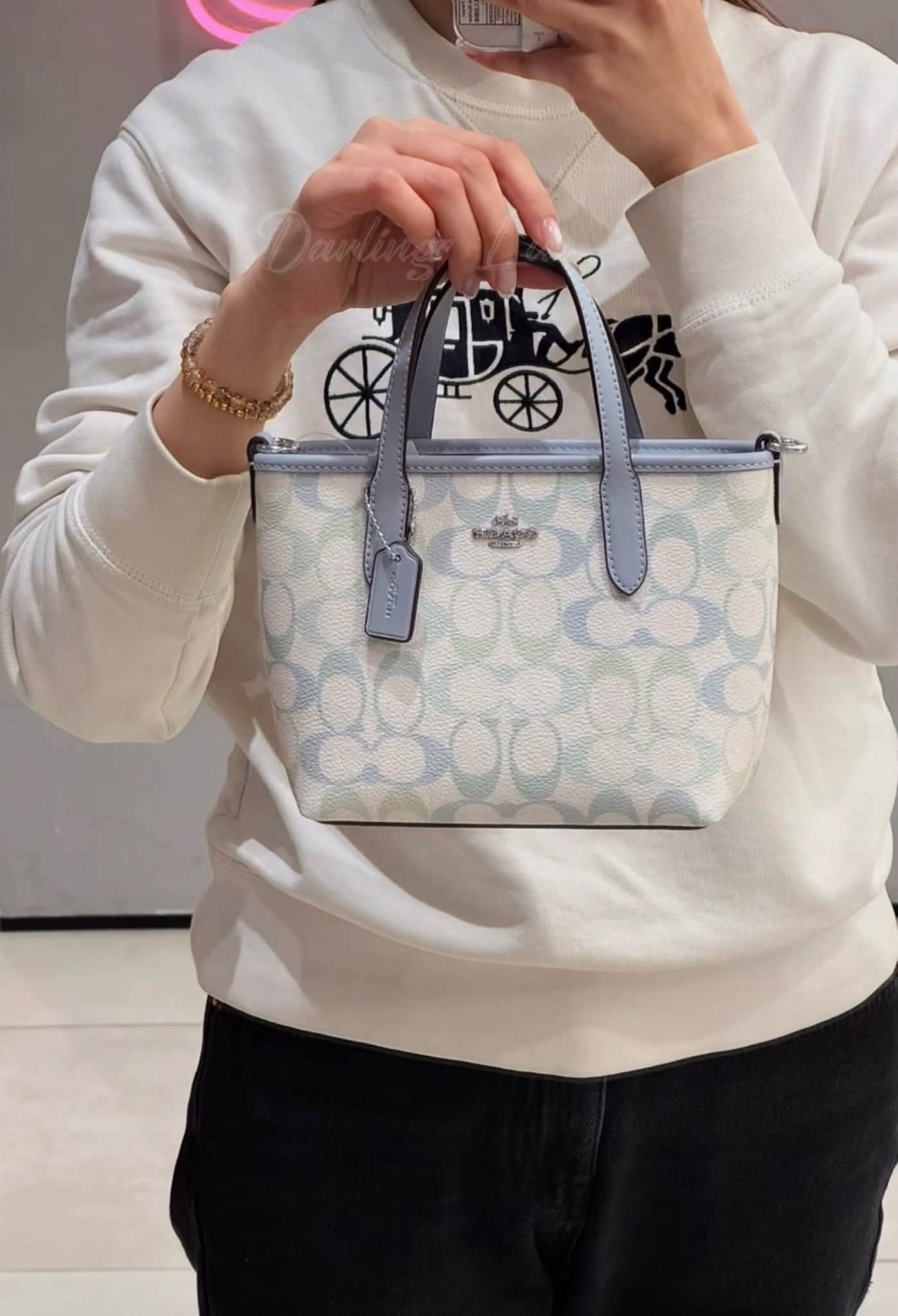 city mini tote bag in signature canvas