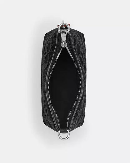 Laurel Small Shoulder Bag In Signature Denim