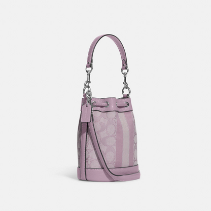 Coach Dempsey Small Bucket Bag in Signature Jacquard Marble