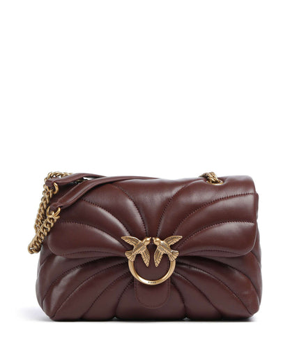 Love Puff Butterfly-quilt Crossbody Bag in Leather
