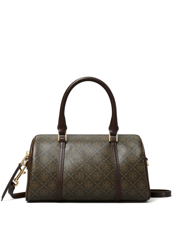 TORY BURCH Mini T Monogram Coated Barrel Bag