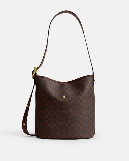 Bleecker Bucket Bag In Signature Canvas