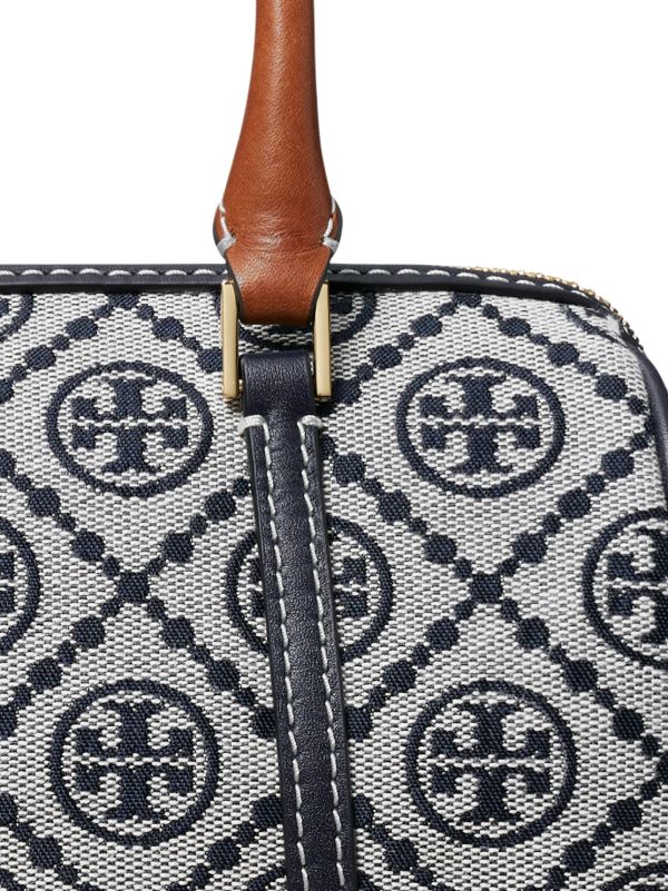 TORY BURCH Mini T Monogram Coated Barrel Bag