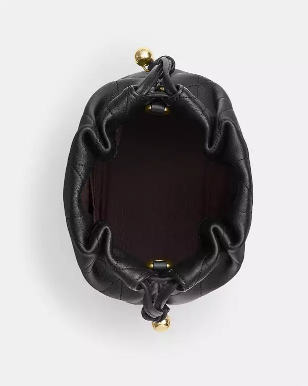 FAYE MINI DRAWSTRING BAG WITH RUCHING