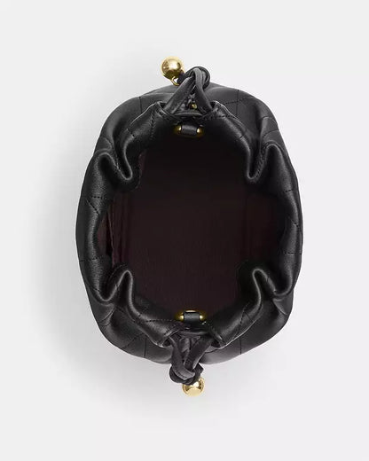FAYE MINI DRAWSTRING BAG WITH RUCHING