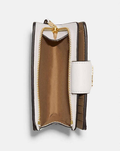 Medium Corner Zip Wallet In Signature Canvas With Mystical Floral Print