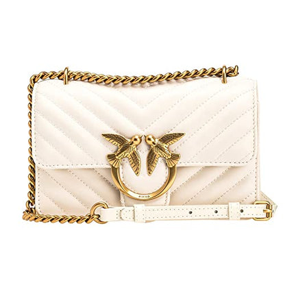 Love Bag mini chevron-quilted nappa leather crossbody bag14×22