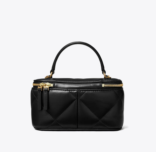 Tory Burch
 
KIRA DIAMOND QUILT VANITY CASE BLACK