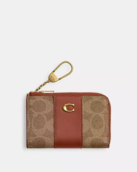 Essential L-Zip Key Case In Signature Canvas