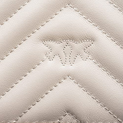 Love Bag mini chevron-quilted nappa leather crossbody bag14×22