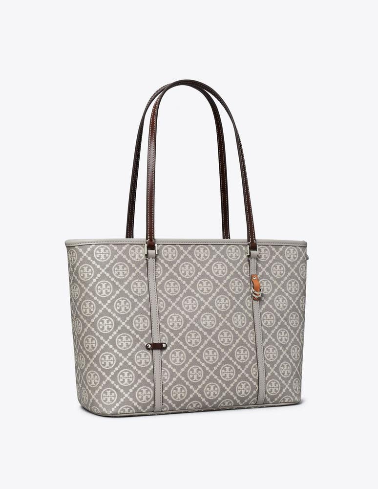 T MONOGRAM UTILITY SMALL ZIP TOTE GRAY